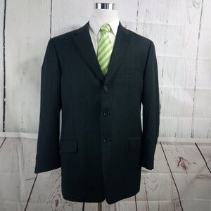 Joseph Abboud Pinstripes 44L Charcoal Suit Blazer